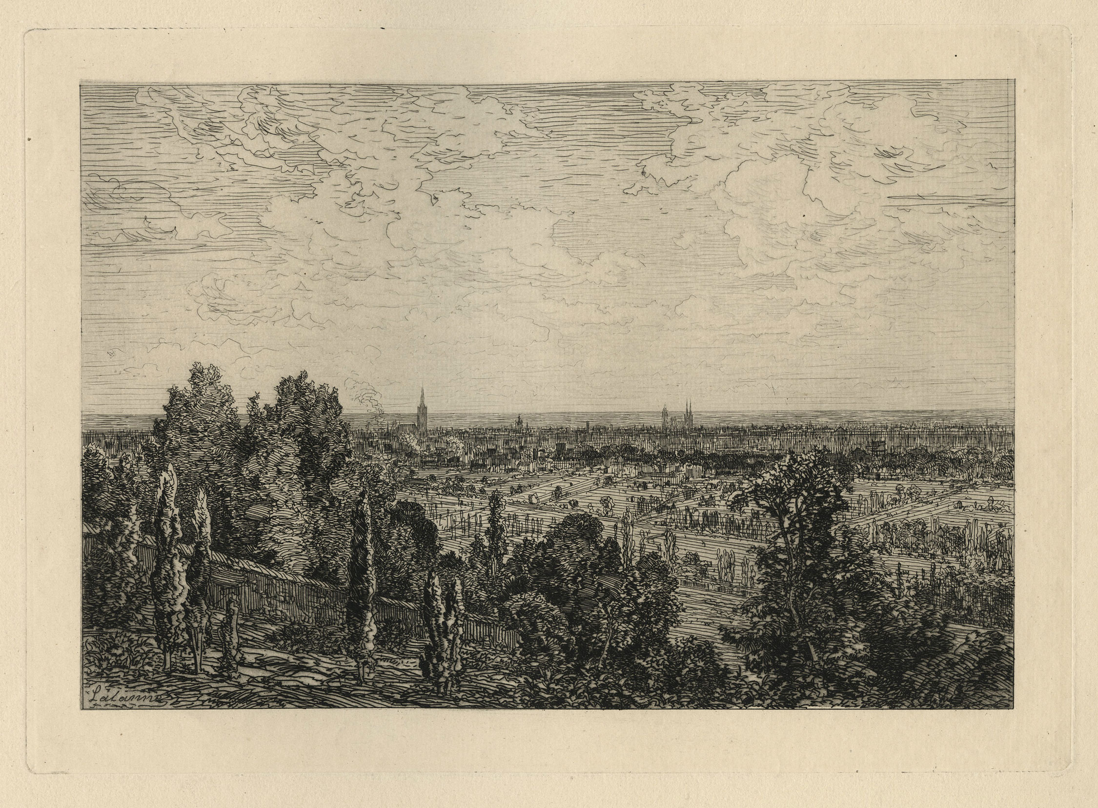 Bordeaux, vue prise de la côte de Cenon