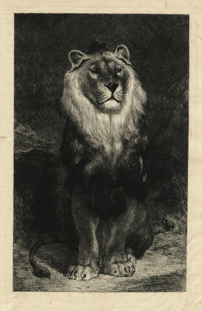 Lançon – Lion offert au Jardin des Plantes par le Roi Victor-Emmanuel