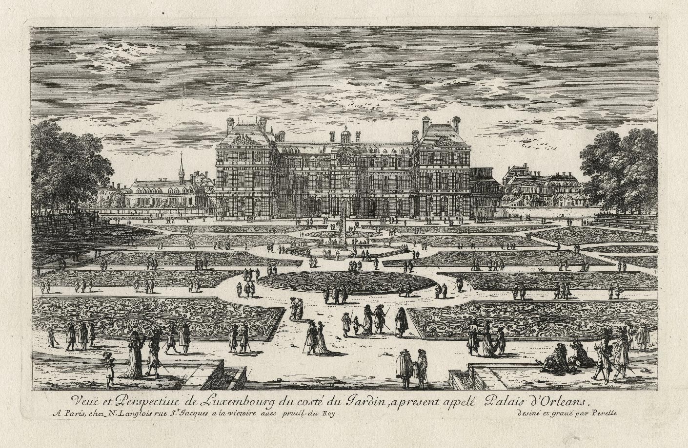 View and perspective of Luxembourg from the garden side