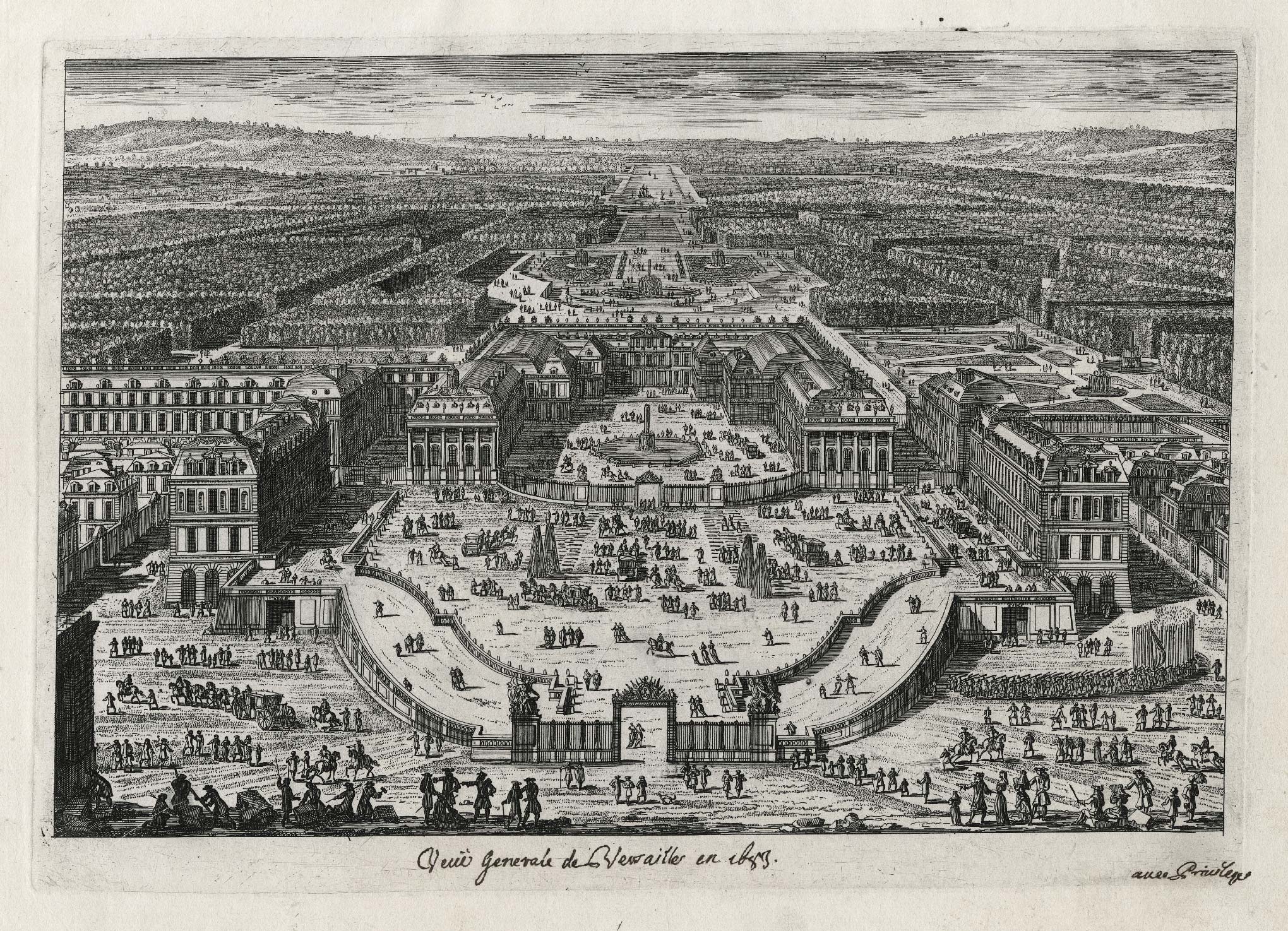 Vue générale de Versailles