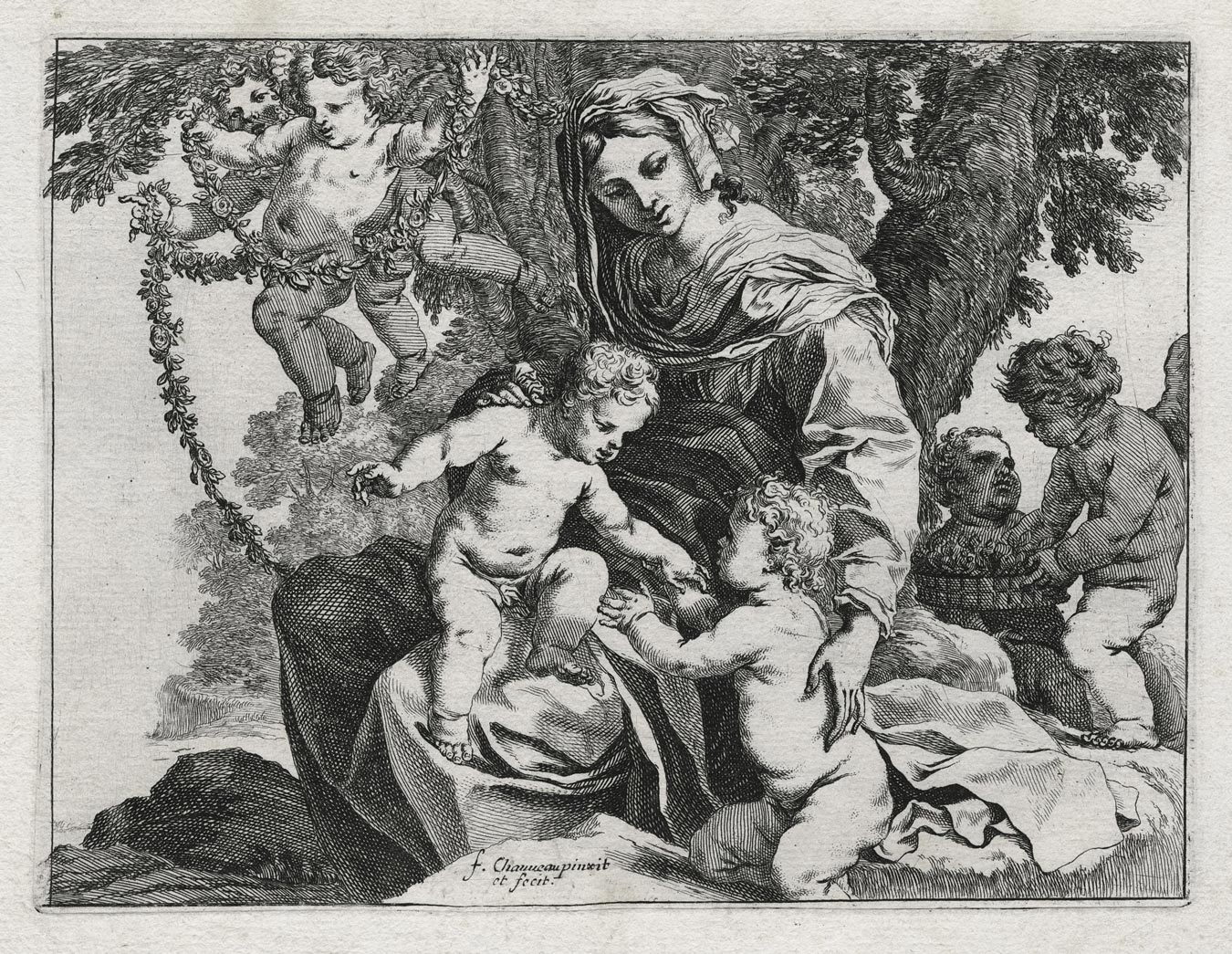 La Vierge, l'Enfant et saint Jean-Baptiste avec des anges