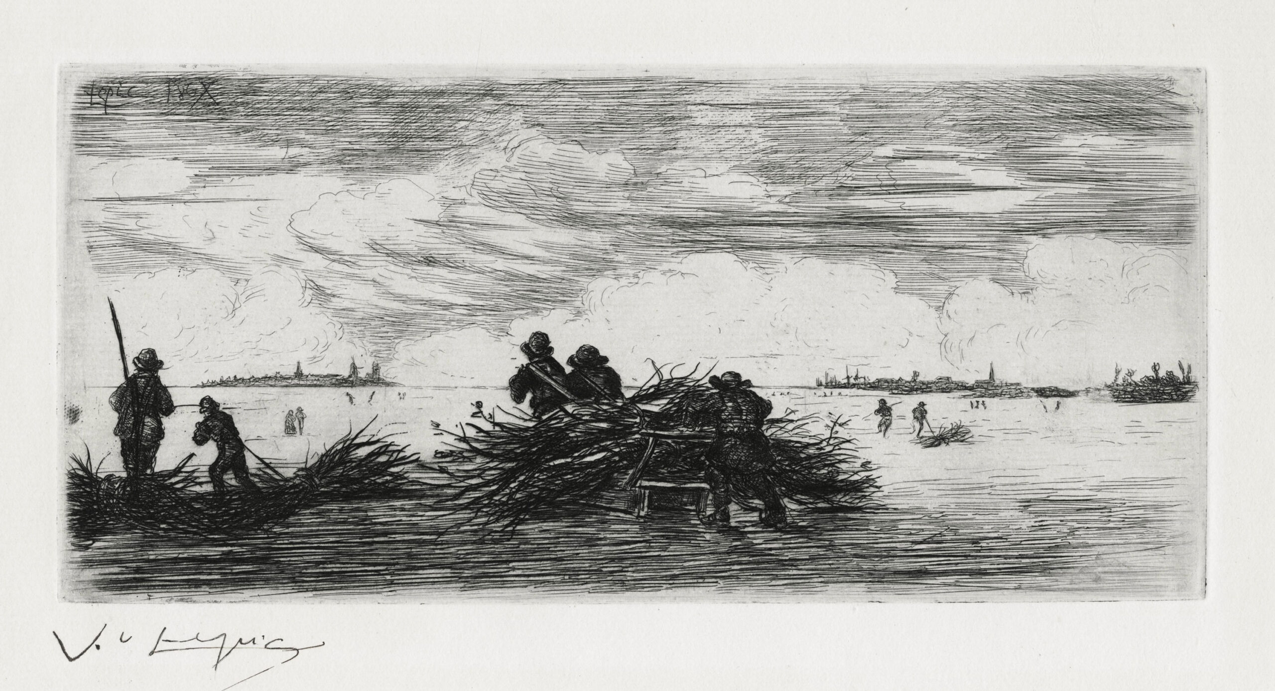 Transport de bois sur la glace