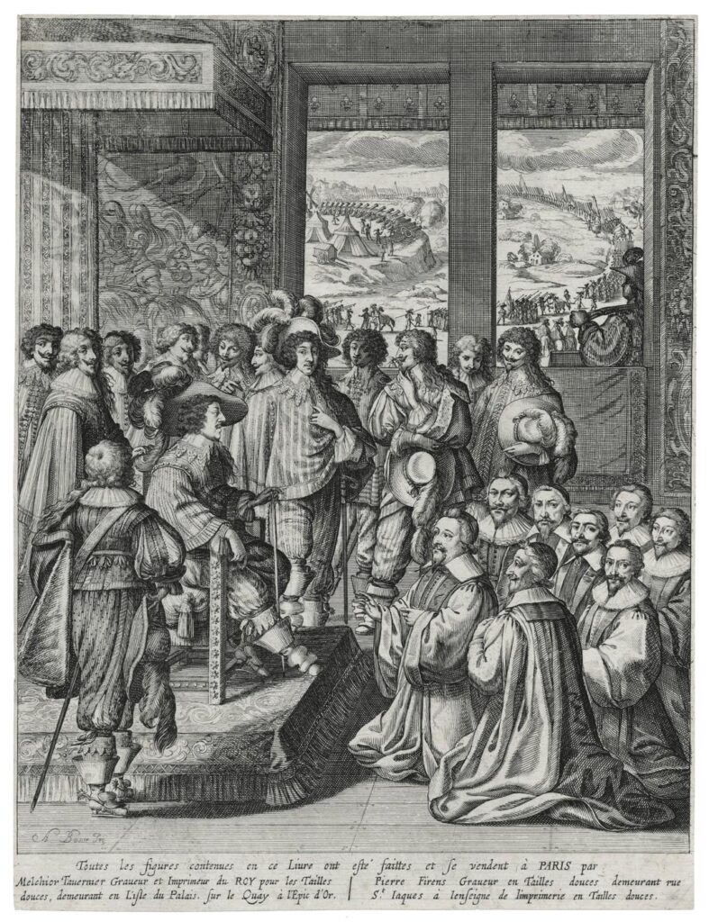 Bosse – Le Roi Louis XIII écoute la harangue du prévôt des marchands de Paris