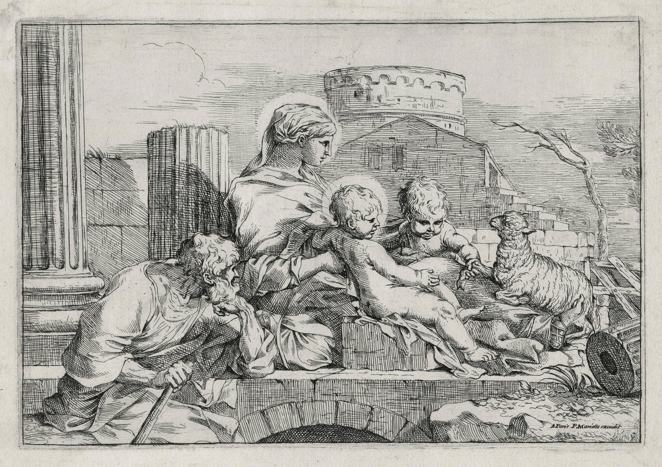 La Sainte famille sur l’arche avec saint Jean