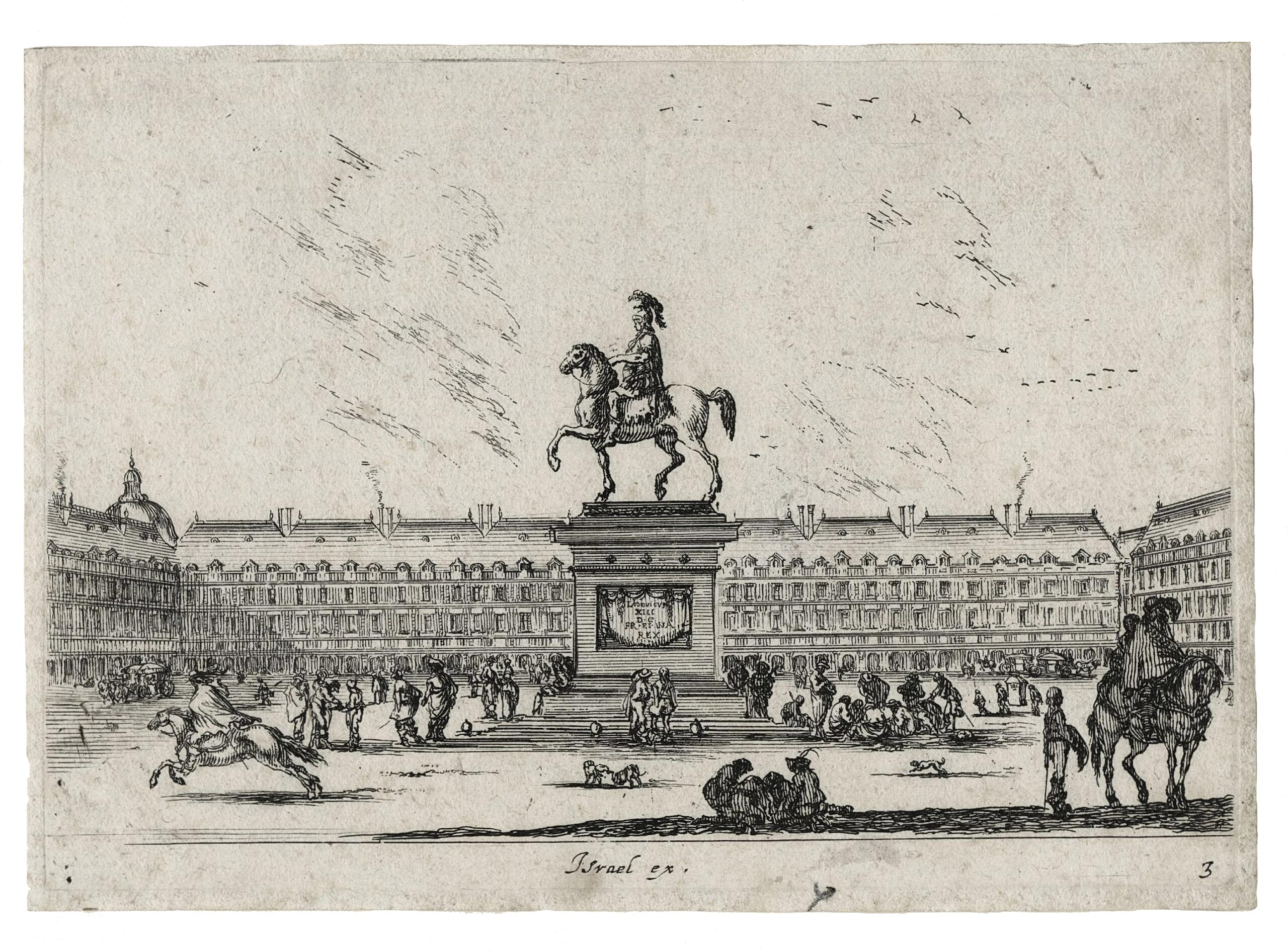 La Place royale et la statue de Louis XIII