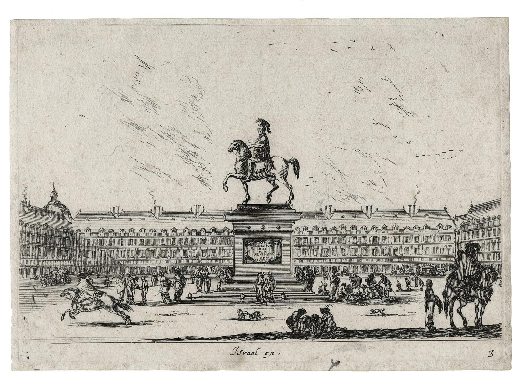 La Place royale et la statue de Louis XIII