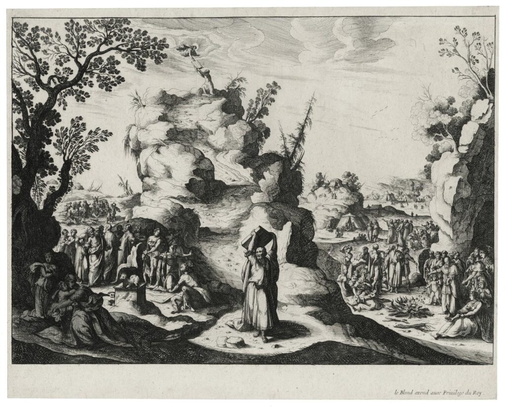 Cochin (Nicolas) – Moïse brisant les tables de la loi