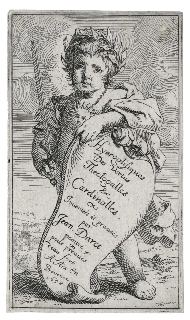 Daret (Jean) – Titre et la Force des Vertus Théologales de Cardinalles