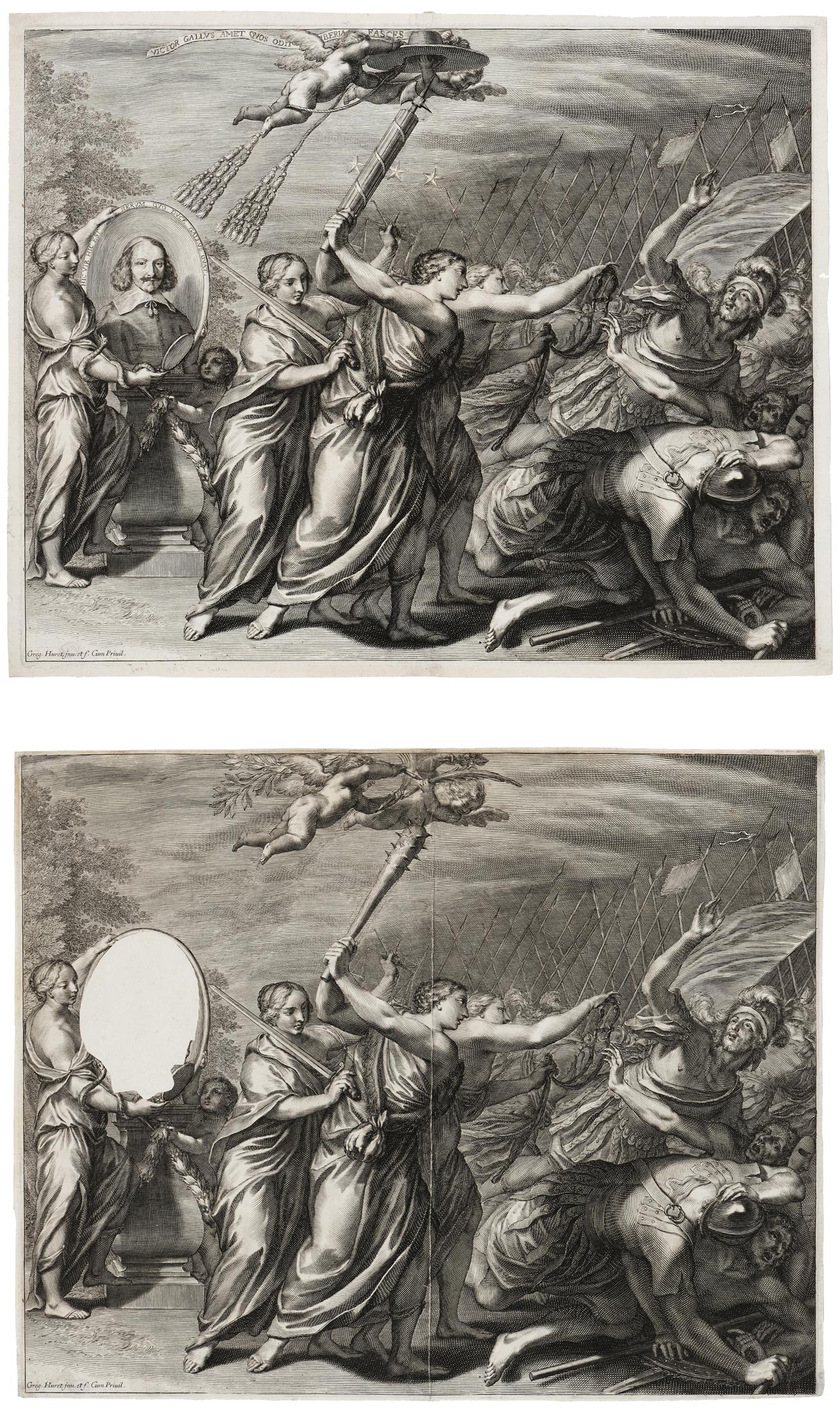 La Force, la Tempérance et la Justice faisans fuir les ennemis de la France