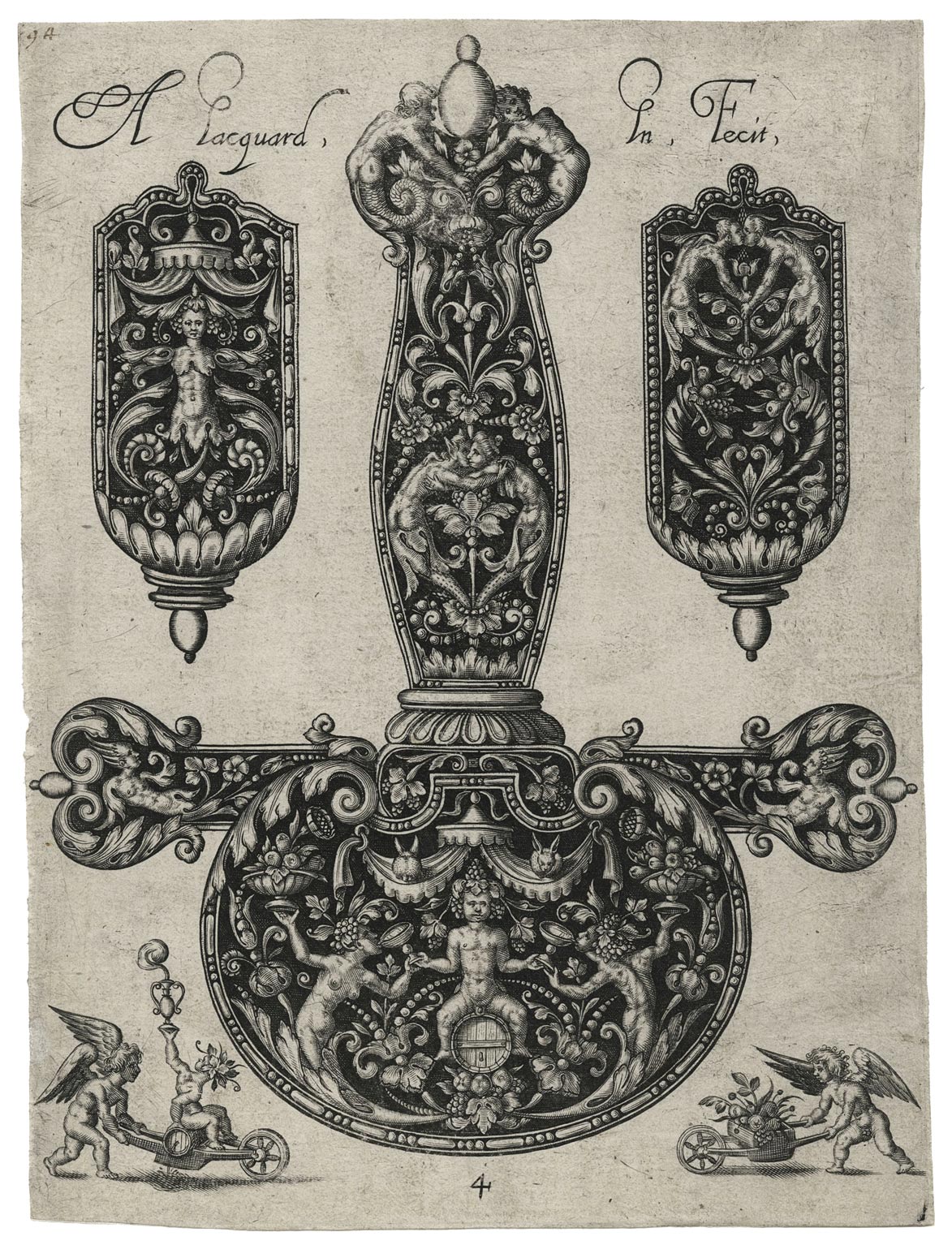 Ornamental board for a sword