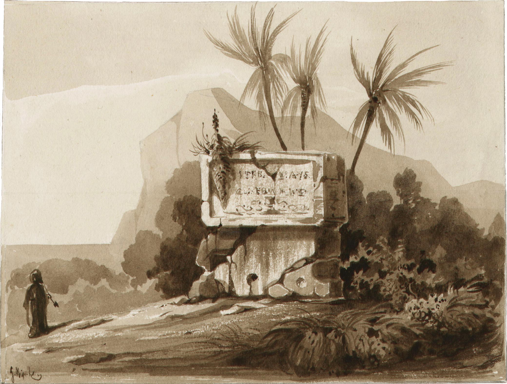 Character with a rune stone