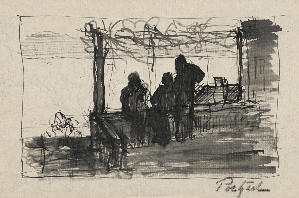 Poetzsch – Trois femmes conversant