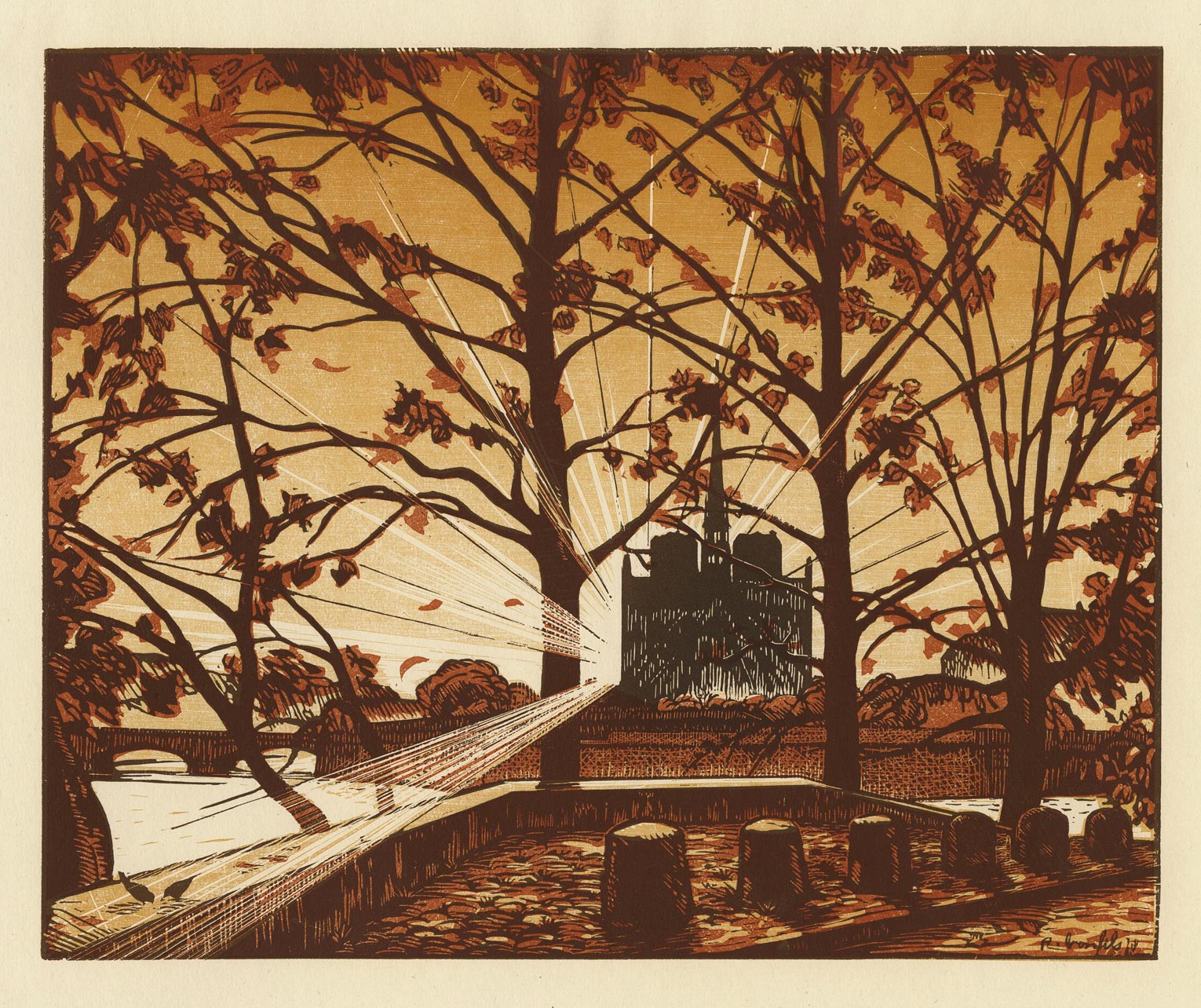 The apse of Notre-Dame seen from the island Saint-Louis