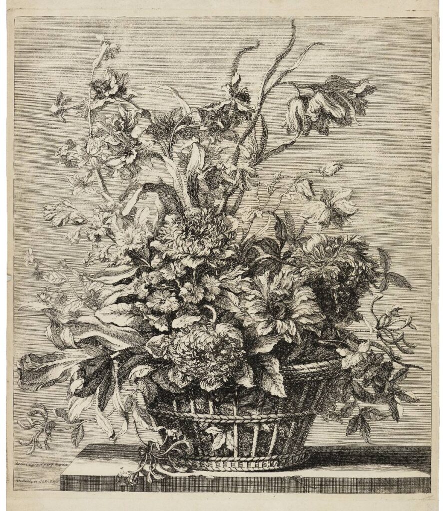 Monnoyer – Jacinthe, narcisses, anémones et chèvrefeuille