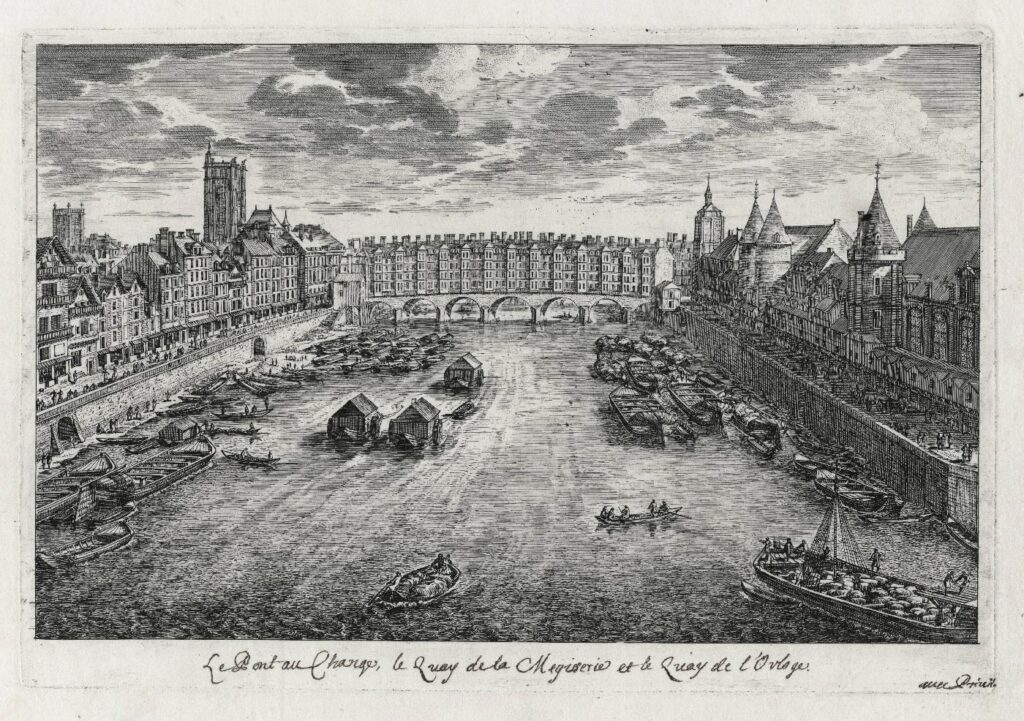 Perelle – Le Pont au Change, le Quay de la Mégisserie et le Quay de l’Horloge