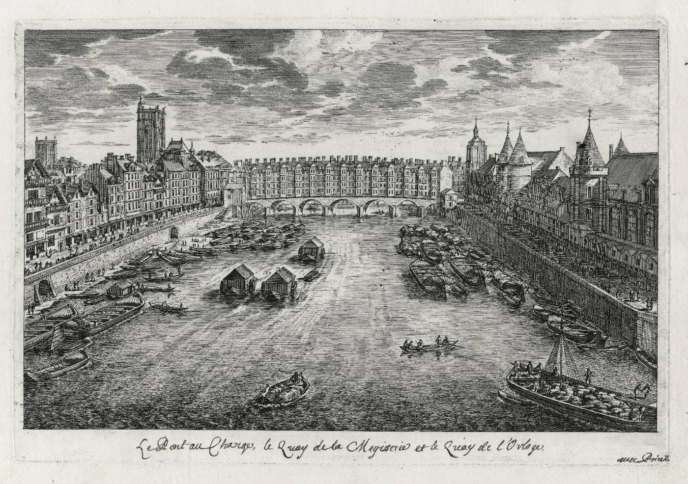 Le Pont au Change, le Quay de la Mégisserie et le Quay de l’Horloge