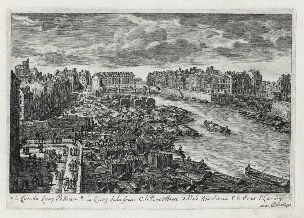 Perelle – Vue de la Seine avec le Pont Marie