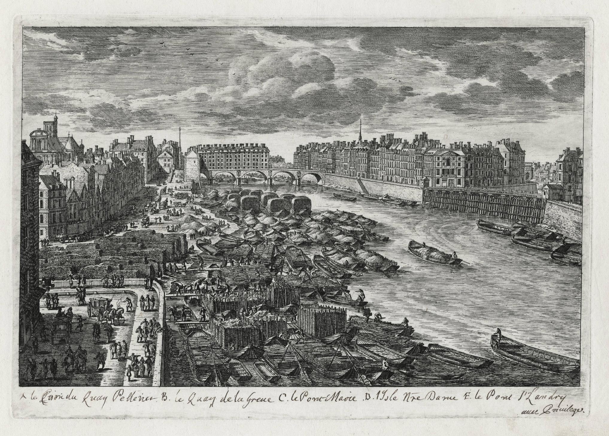 Vue de la Seine avec le Pont Marie