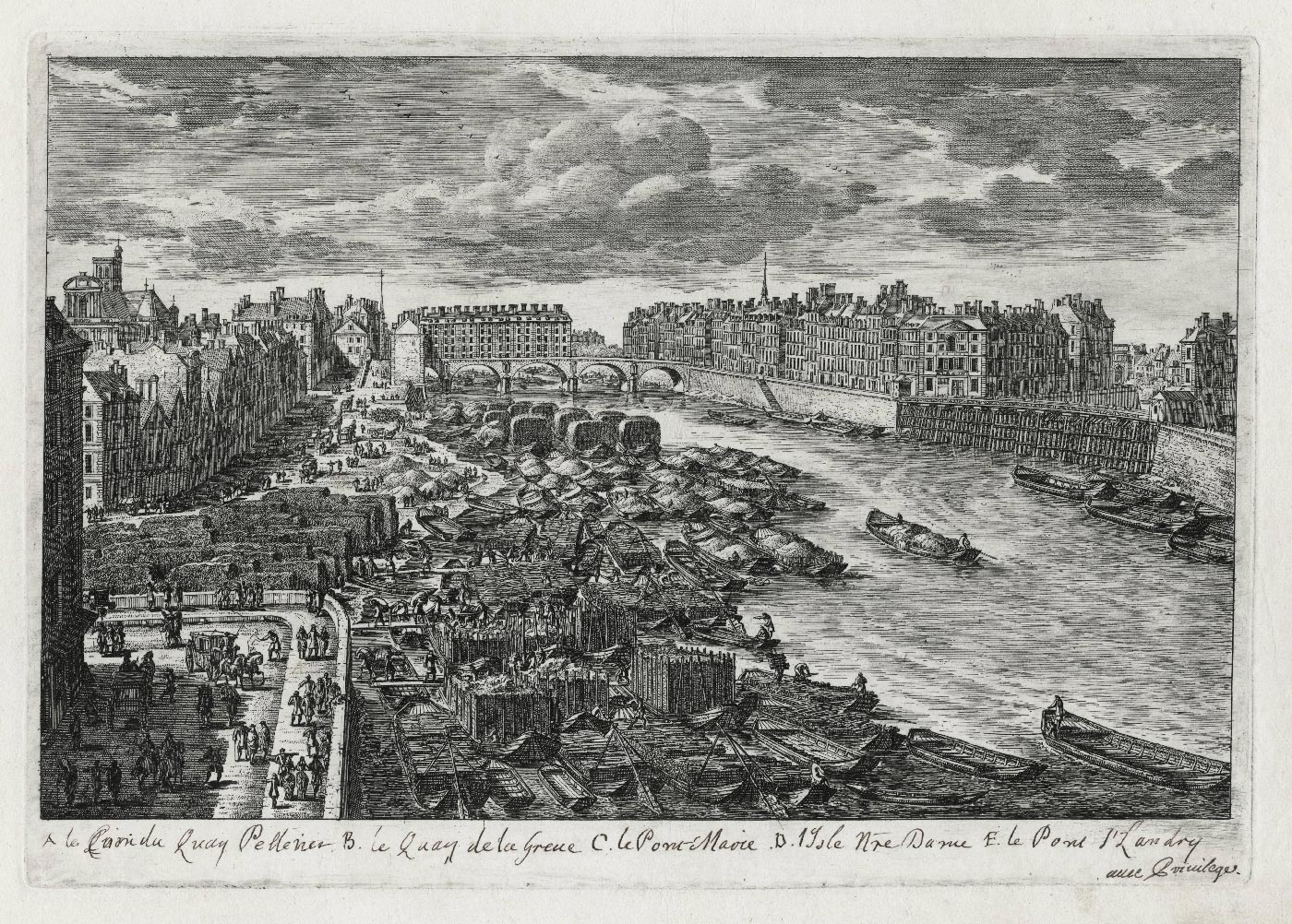 Vue de la Seine avec le Pont Marie (View of the Seine with the Pont Marie)