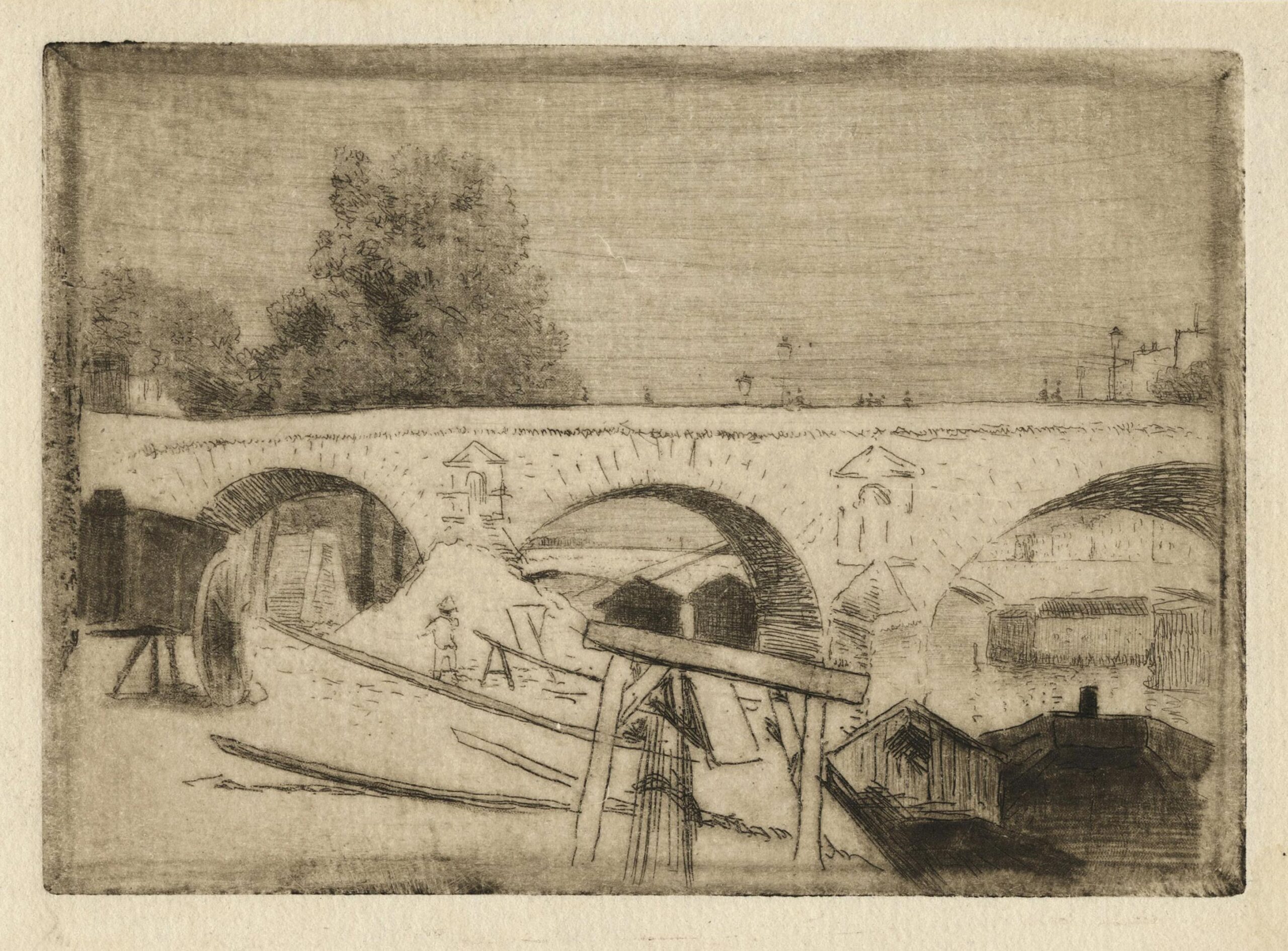 Le Pont Marie, d'après nature