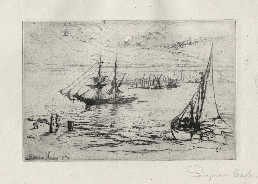 Haden – A brig at Anchor