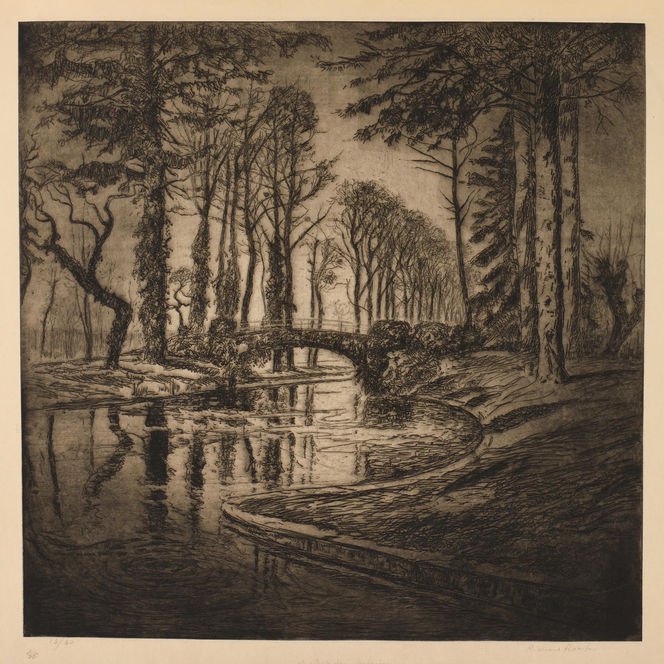 Le Pont du Miroir, au Château de la Brosse de Saint-Ouen-sur-Morin (Seine-et-Marne)