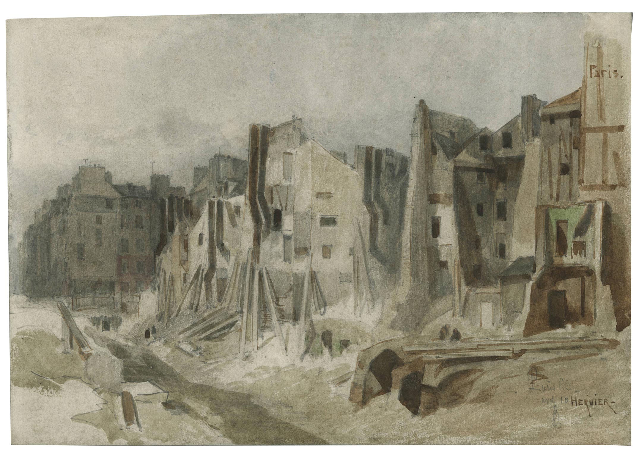 Demolition works in Paris