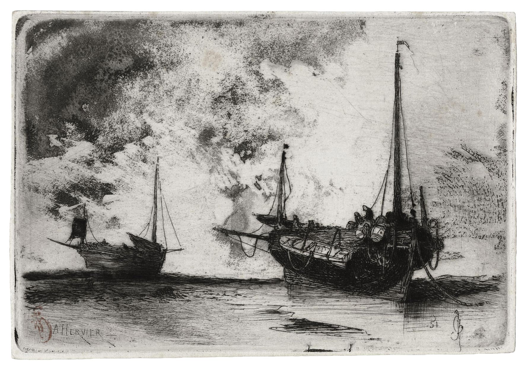 Two dry boats on a beach