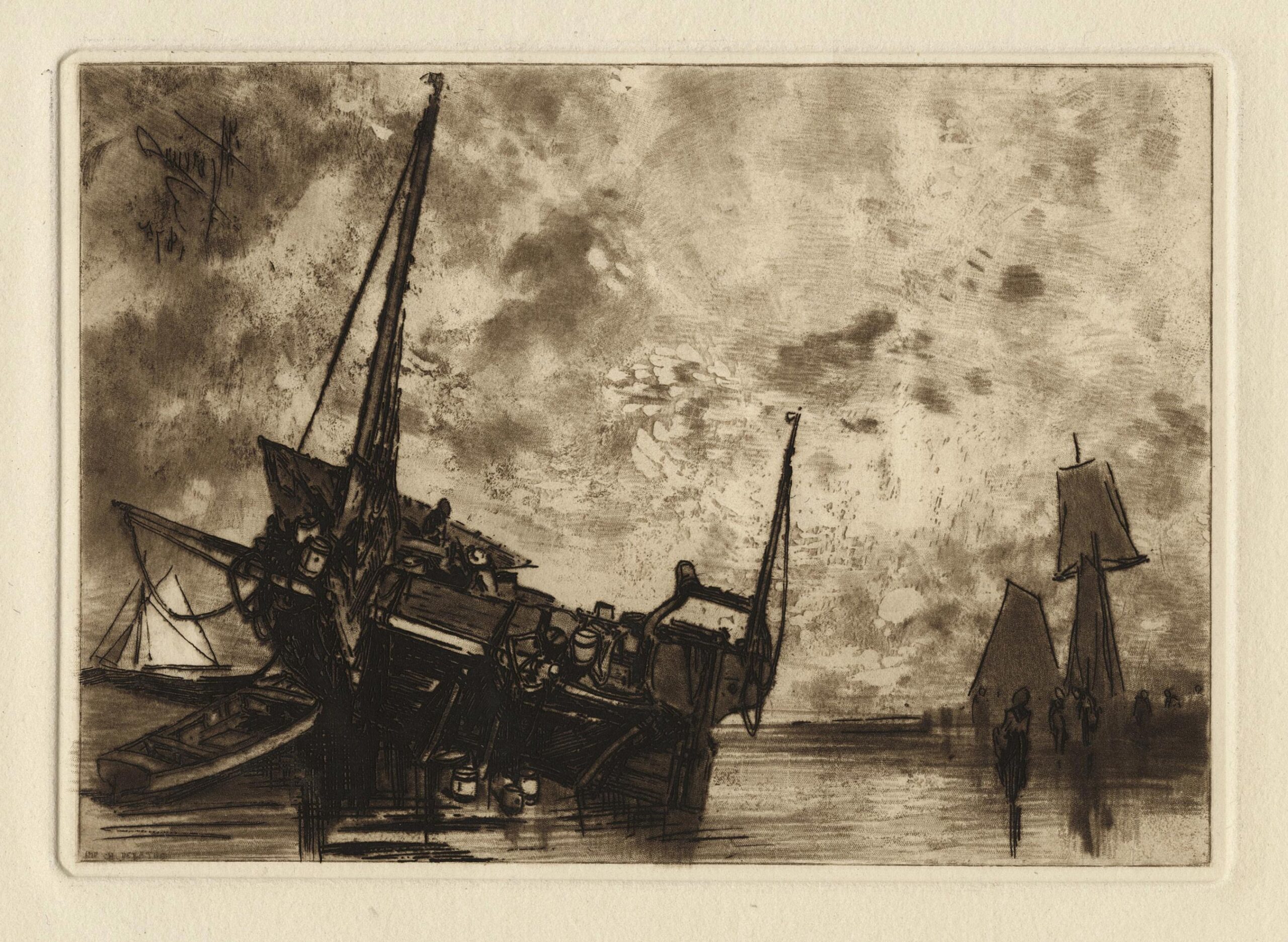 Bateaux de pêche sur la grève