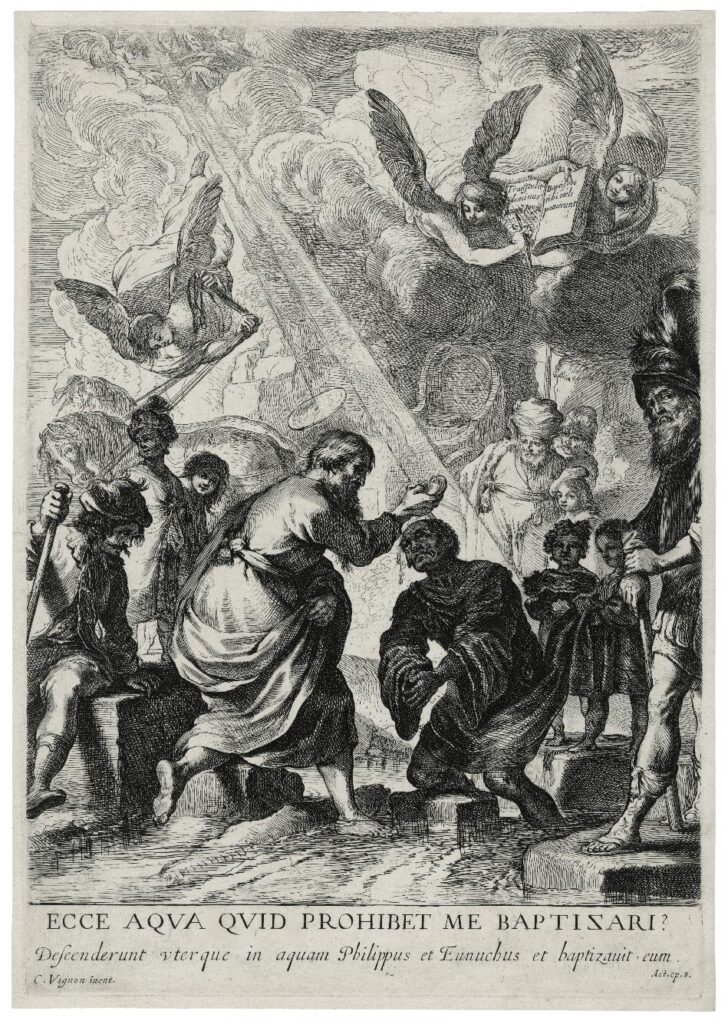 Vignon (Claude) – Saint Philippe baptisant l’eunuque de la reine Candace