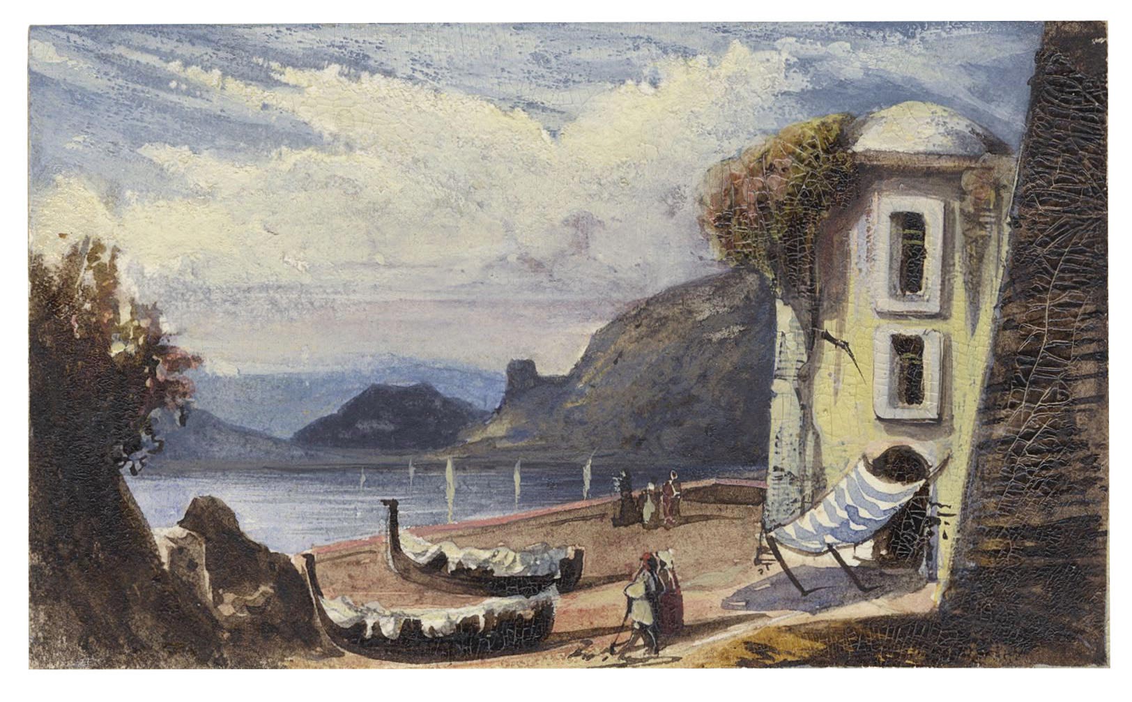 Paysage côtier animé