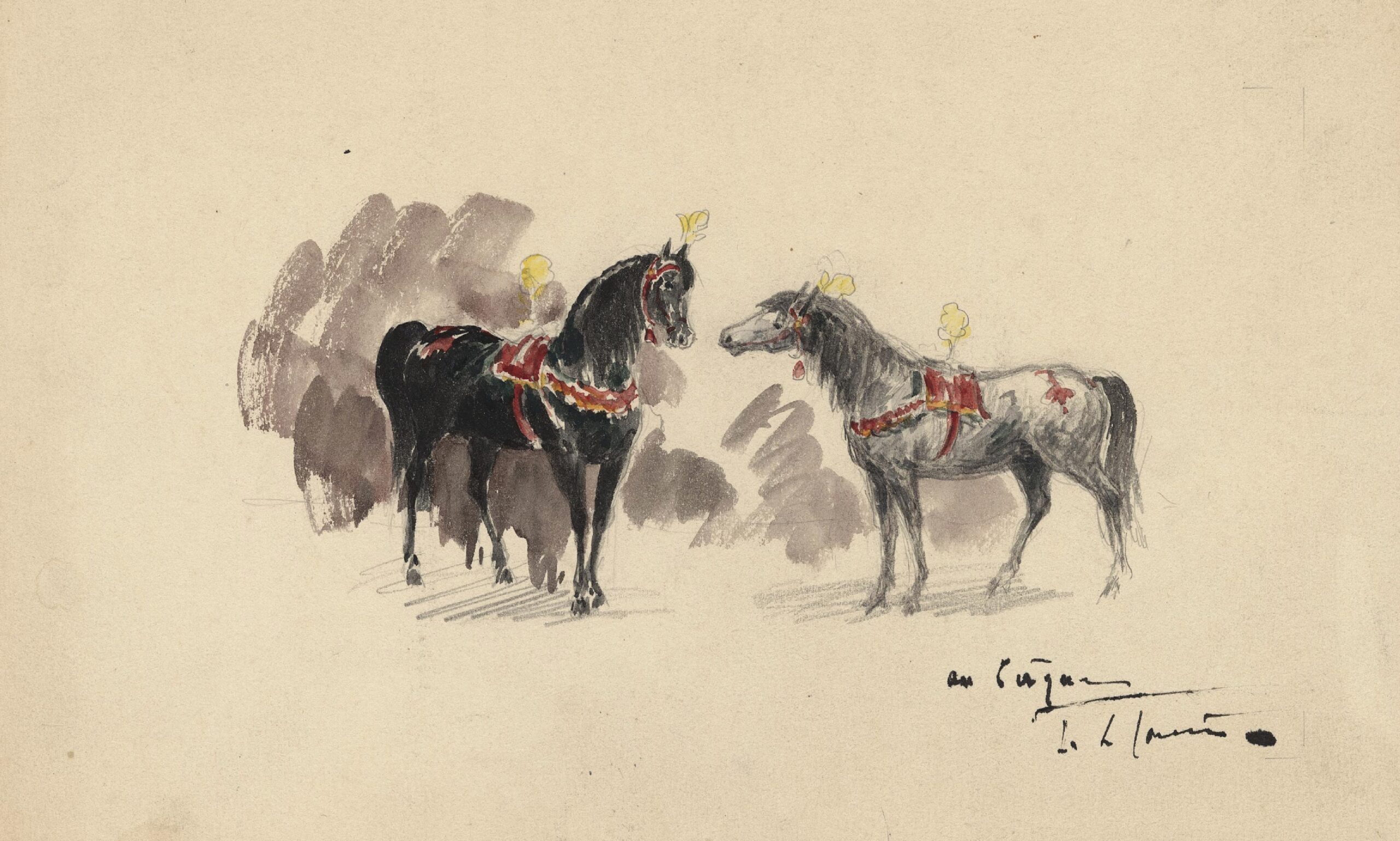 Deux chevaux de cirque