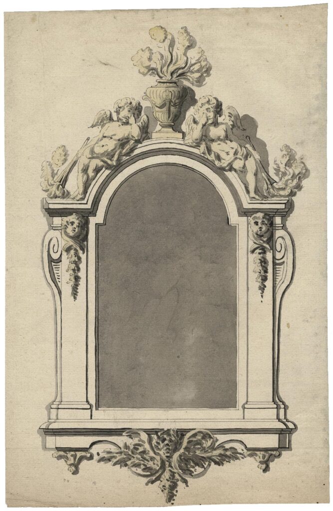 Ecole française XVIIIème – Projet pour un épitaphe