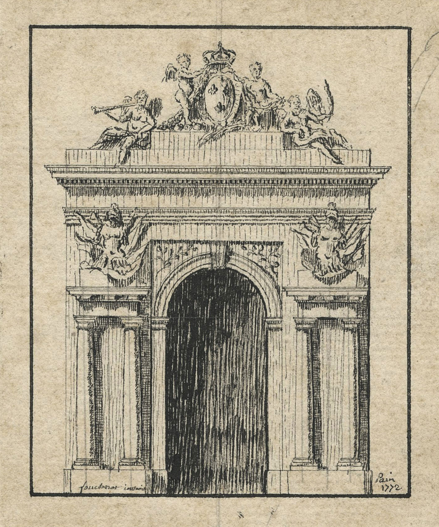 FOUCHEROT Jacques — Project for a triumphal arch