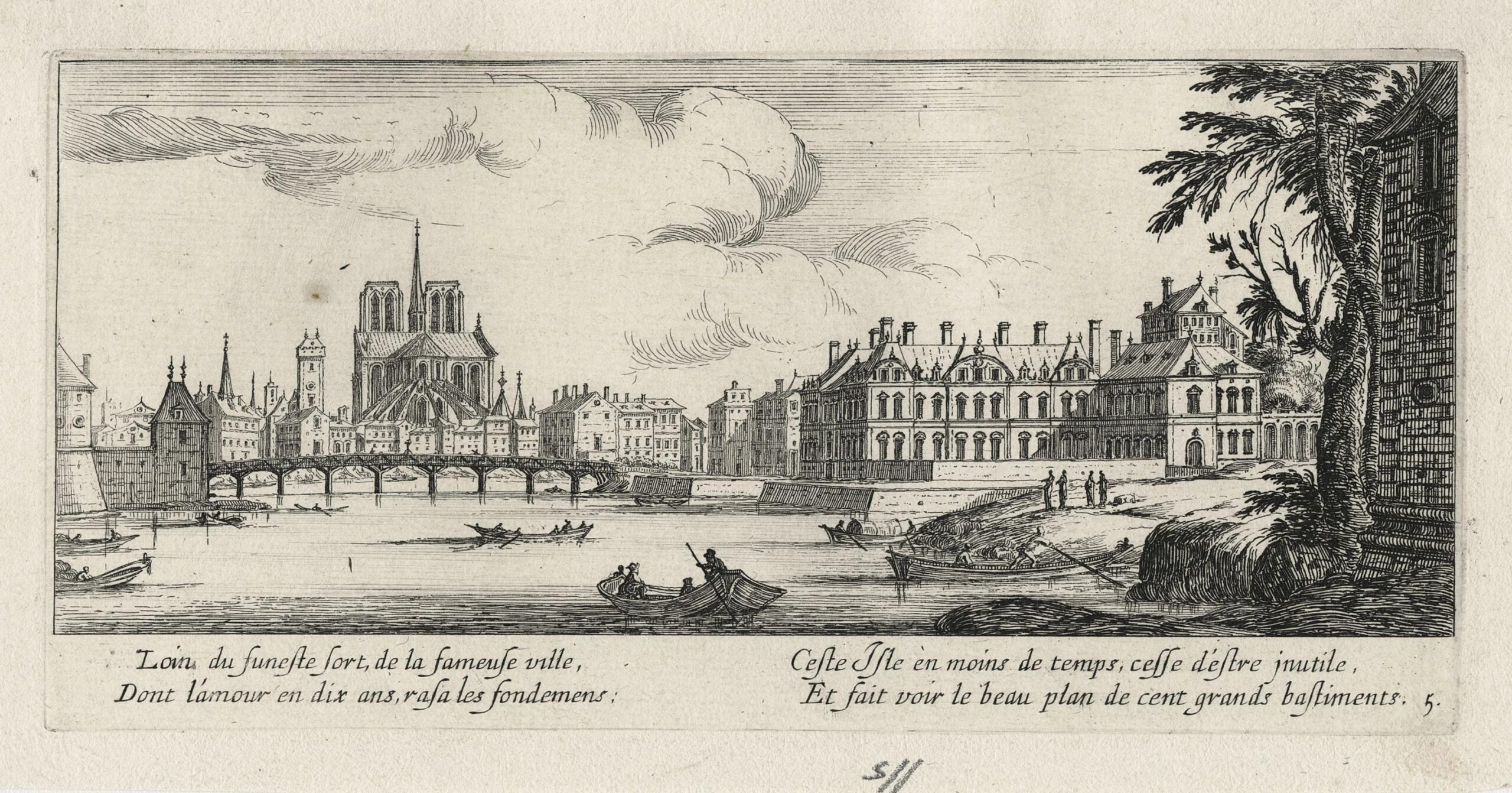 Veuë de l’isle de nostre Dame