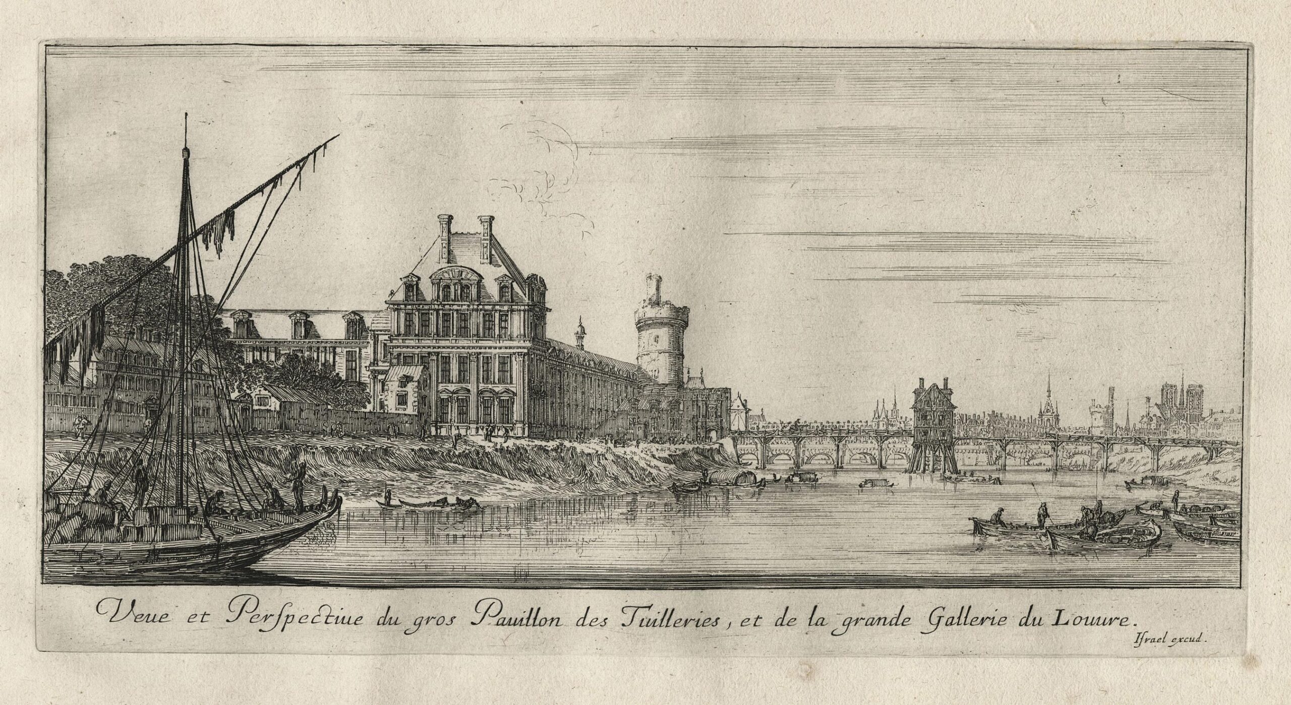 Veue et perspective du gros Pavillon des Tuilleries, et de la grand Gallerie du Louvre