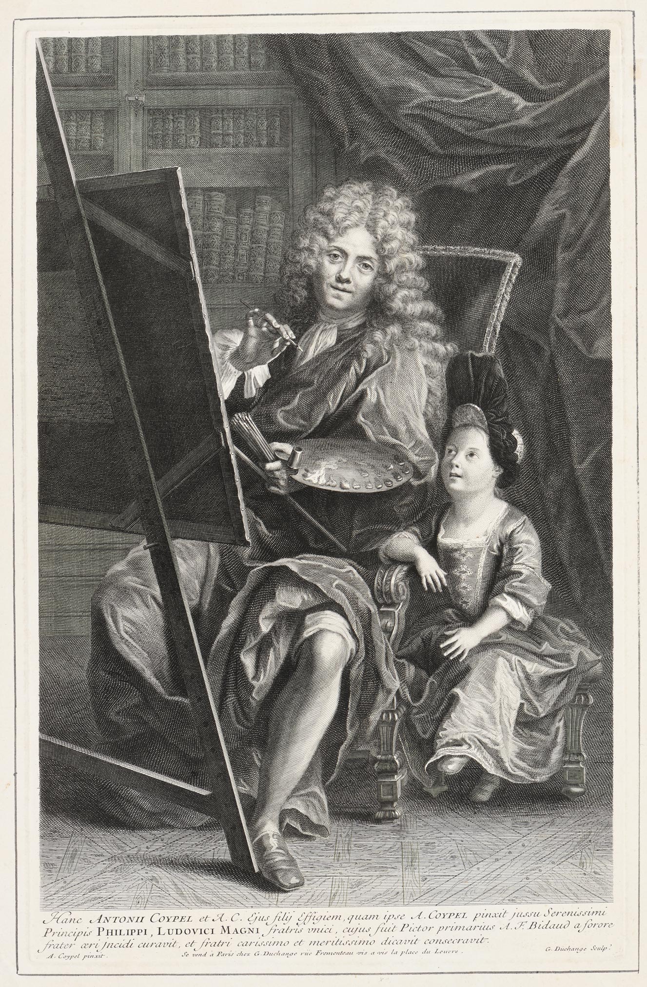 Antoine Coypel accompagné de son fils, Charles Antoine (à l'âge de huit ans), premier peintre du Roi (Paris 1661 – 1722)