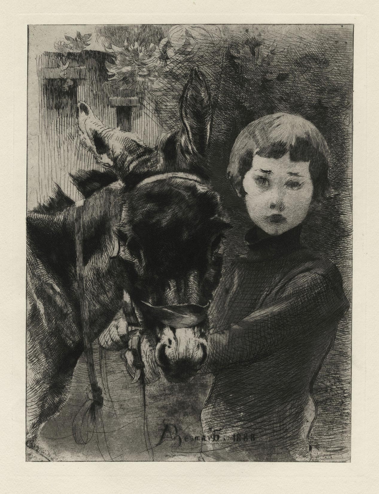 Robert Besnard et son âne