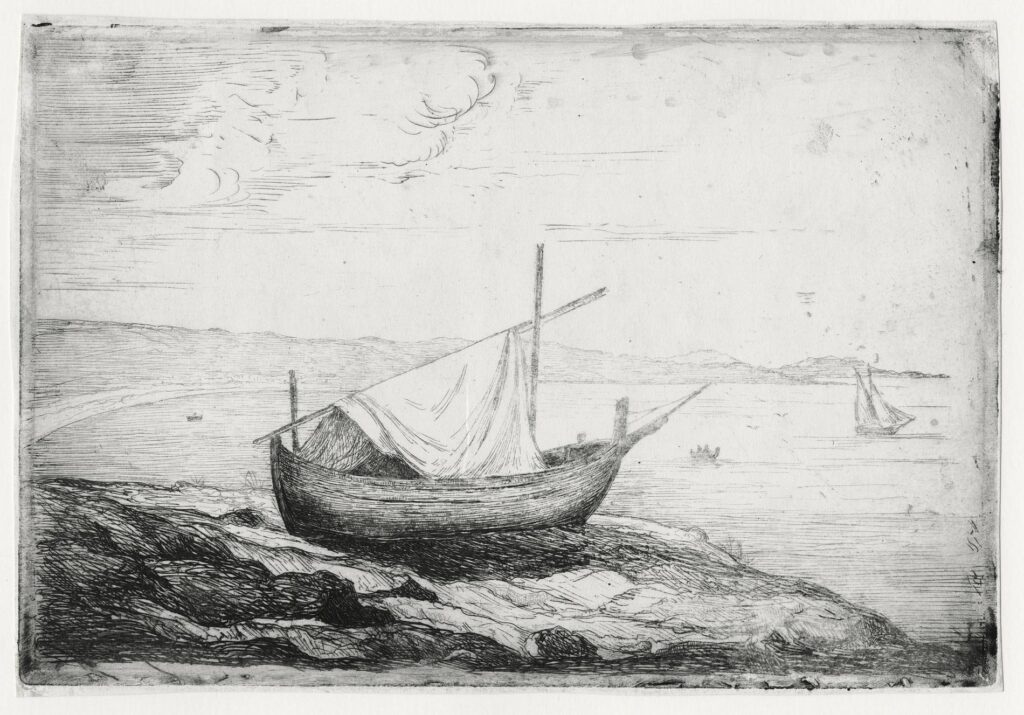 Borel – Bateau sur la grève