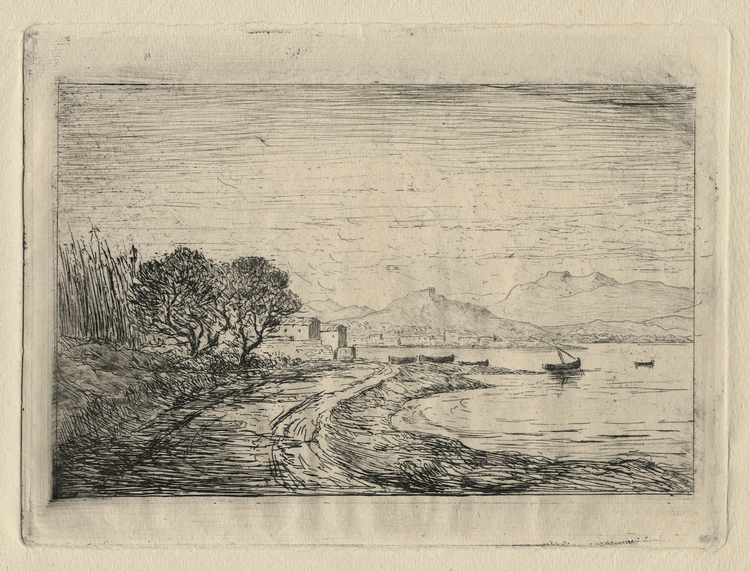 Chemin sur le rivage