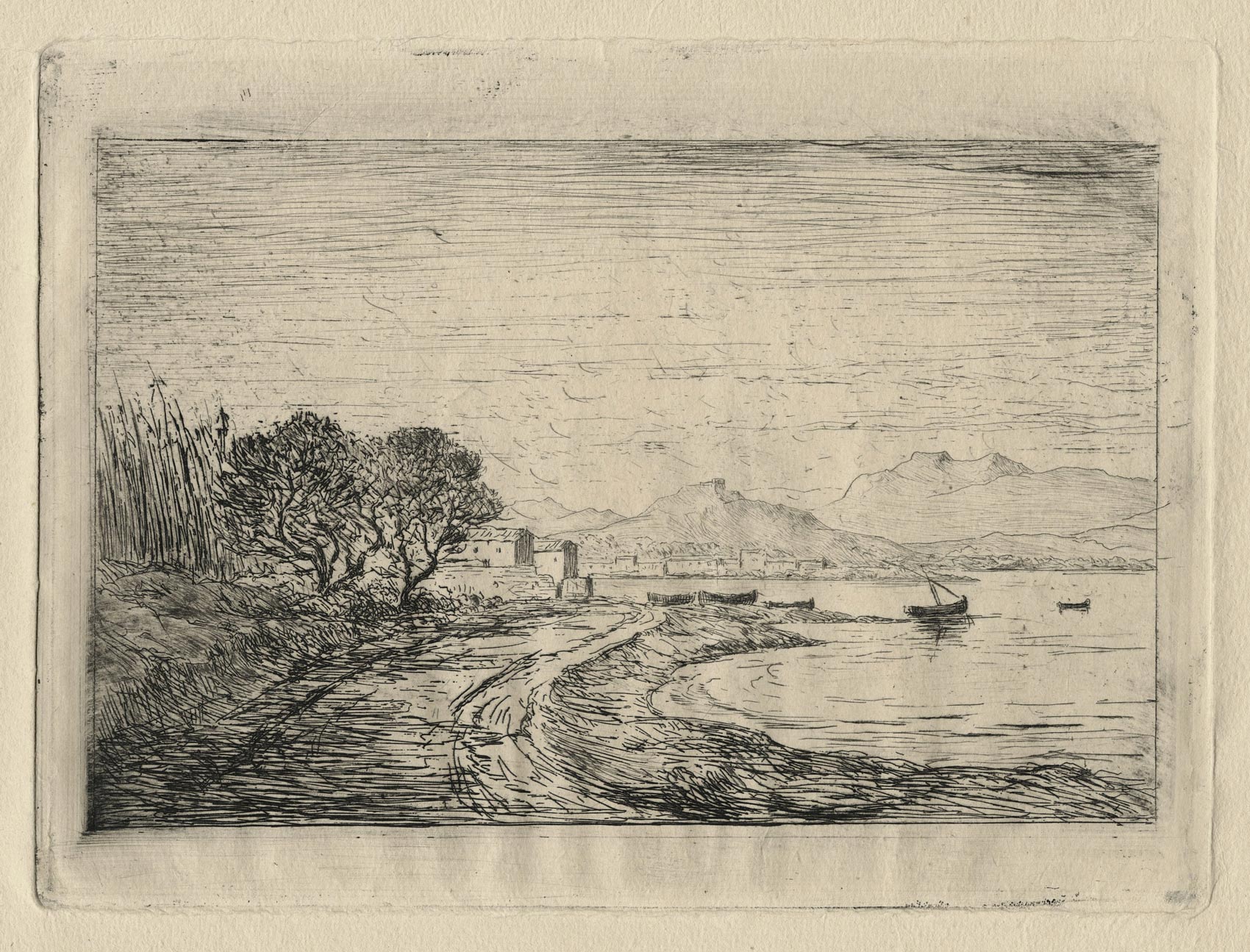 Chemin sur le rivage