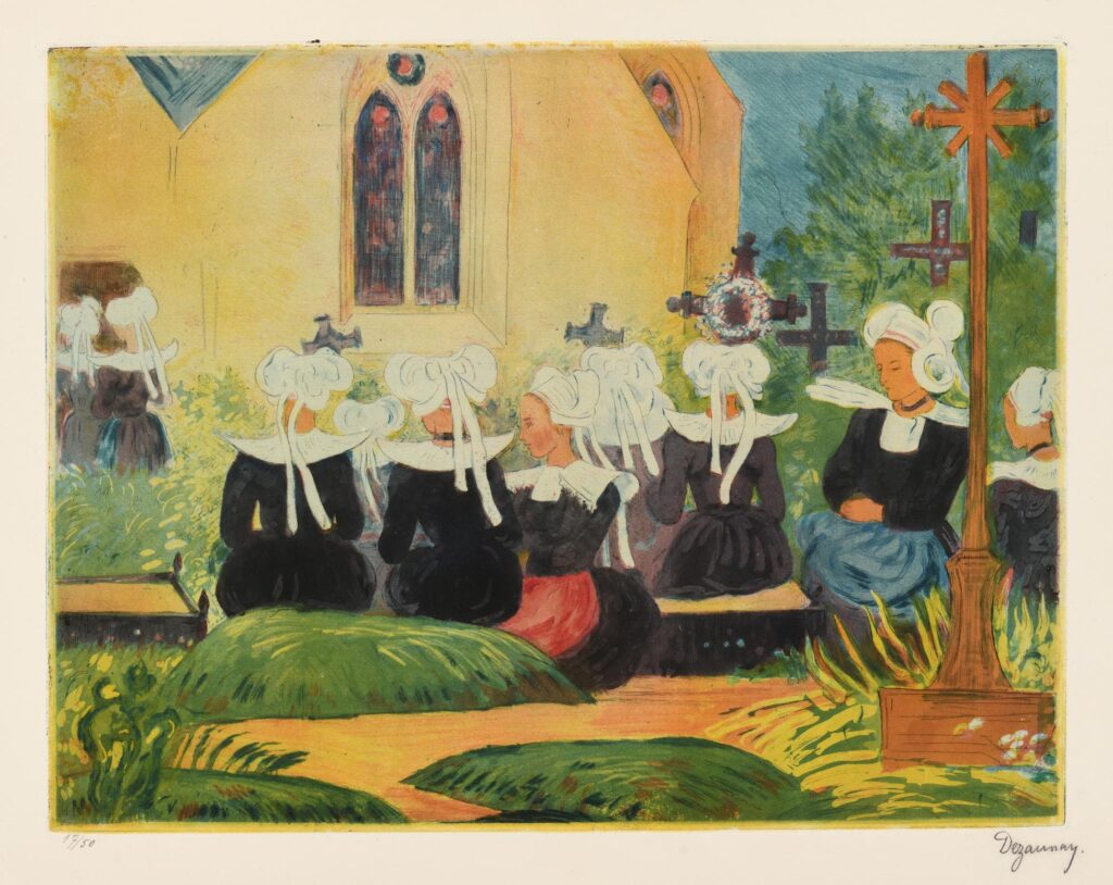 Dezaunay – Messe en Bretagne ou Sortie de messe à Bannalec