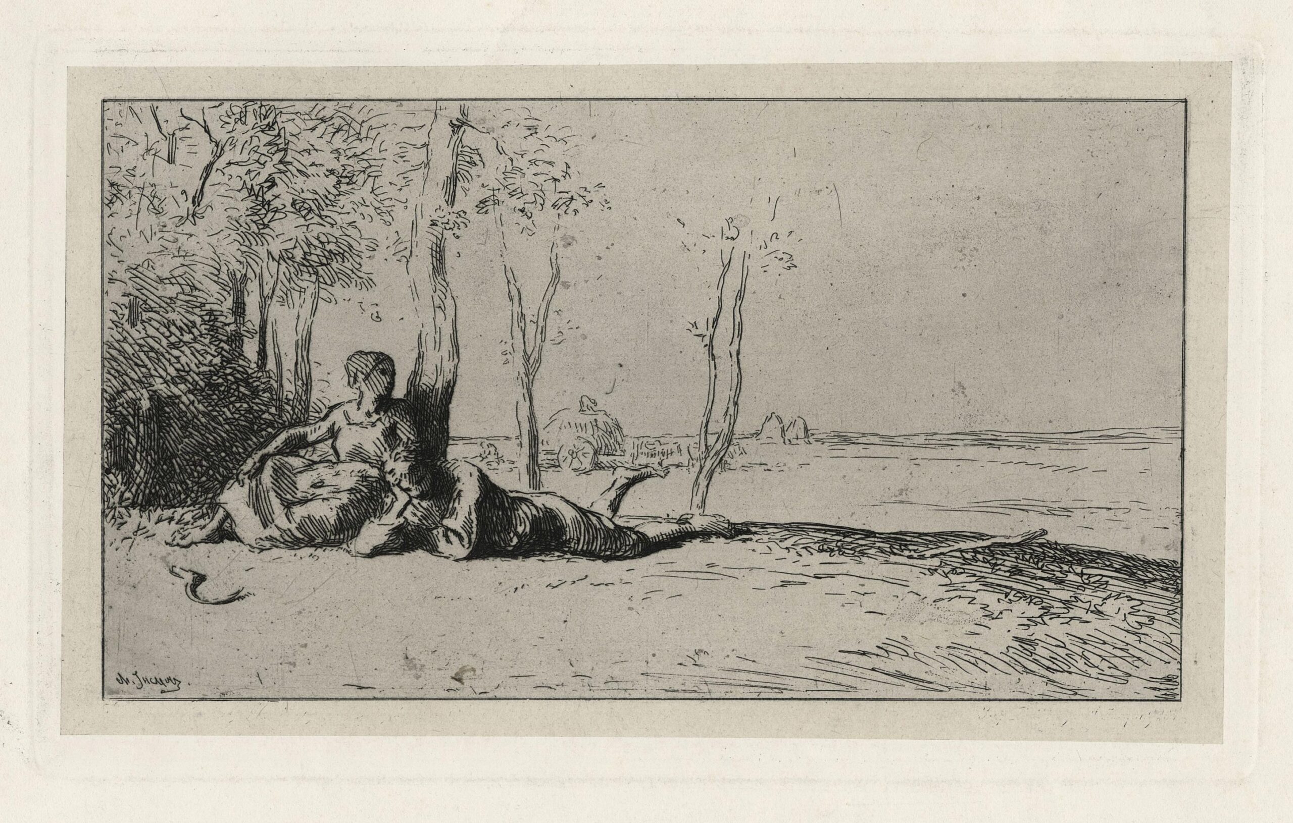 Moissonneurs au repos