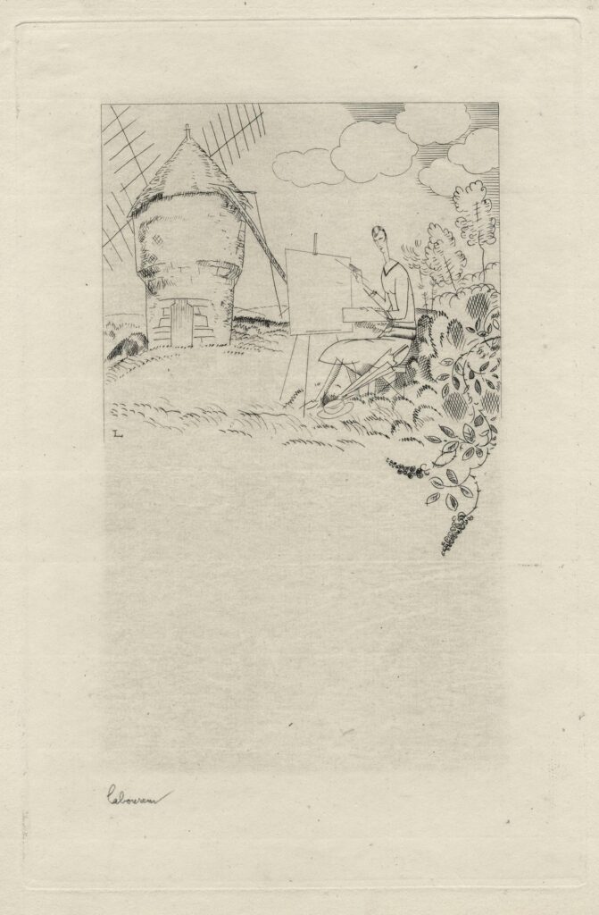 Laboureur – Carte de nouvel an pour la galerie du « Nouvel essor »