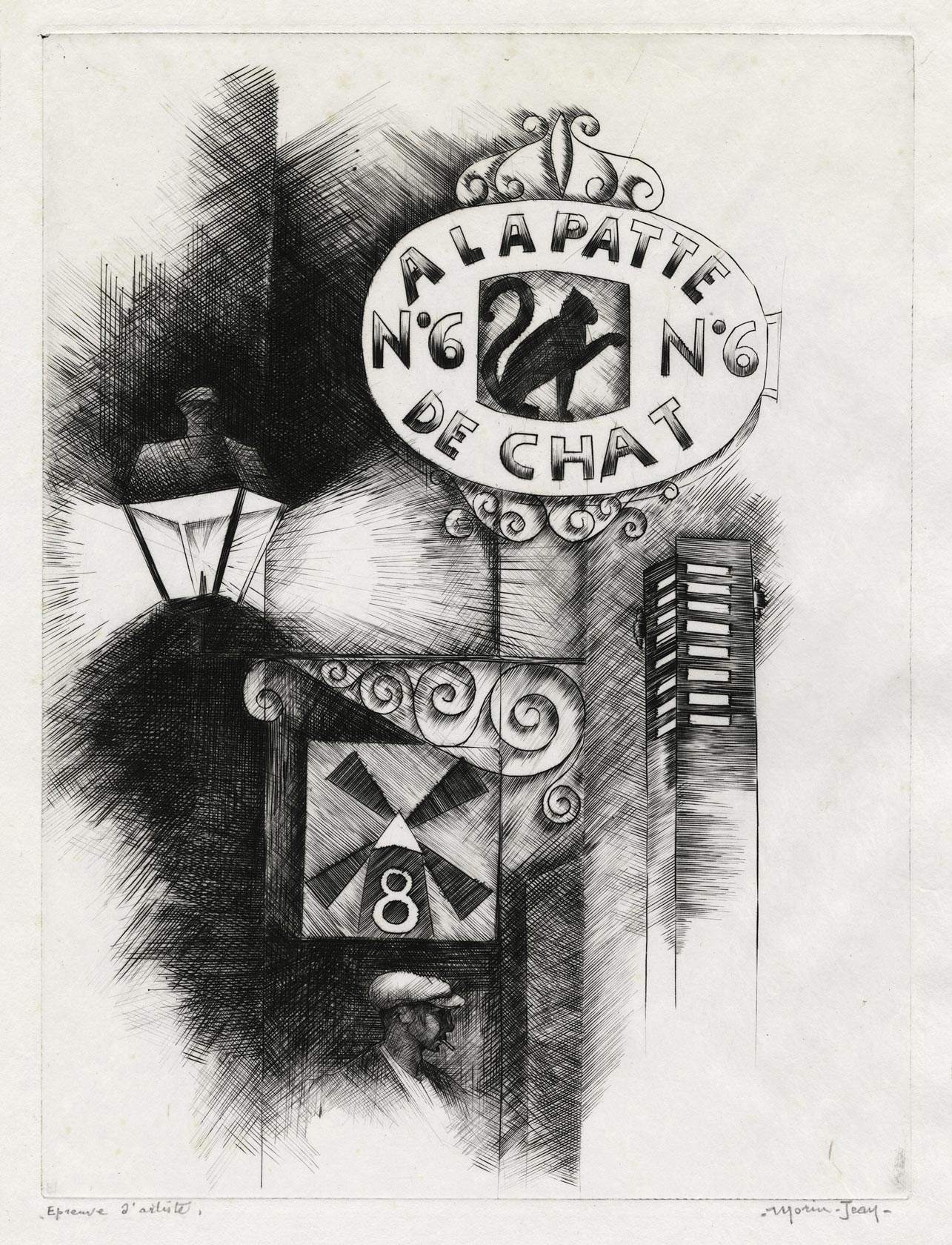 La patte de chat (sign for a brothel in Nantes)