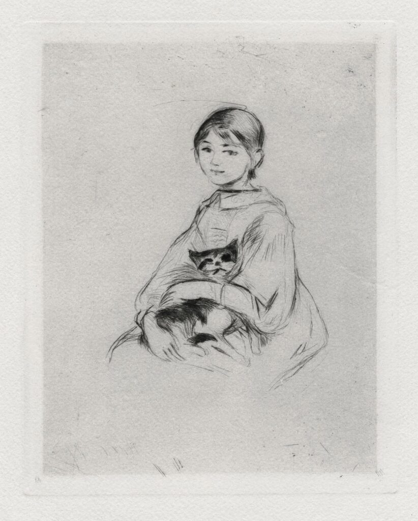 Morisot – Fillette au chat (Julie Manet)