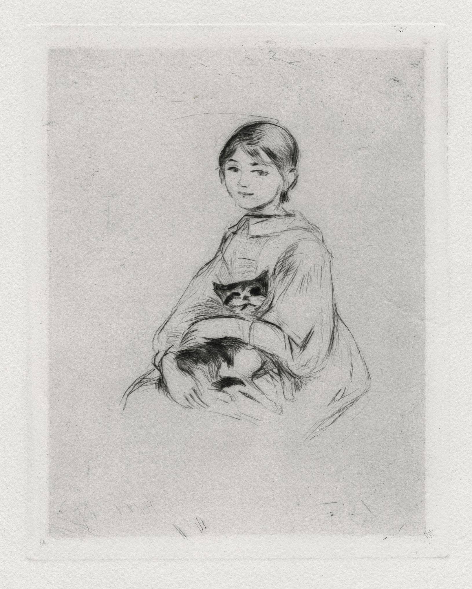 Girl with a cat (Julie Manet)