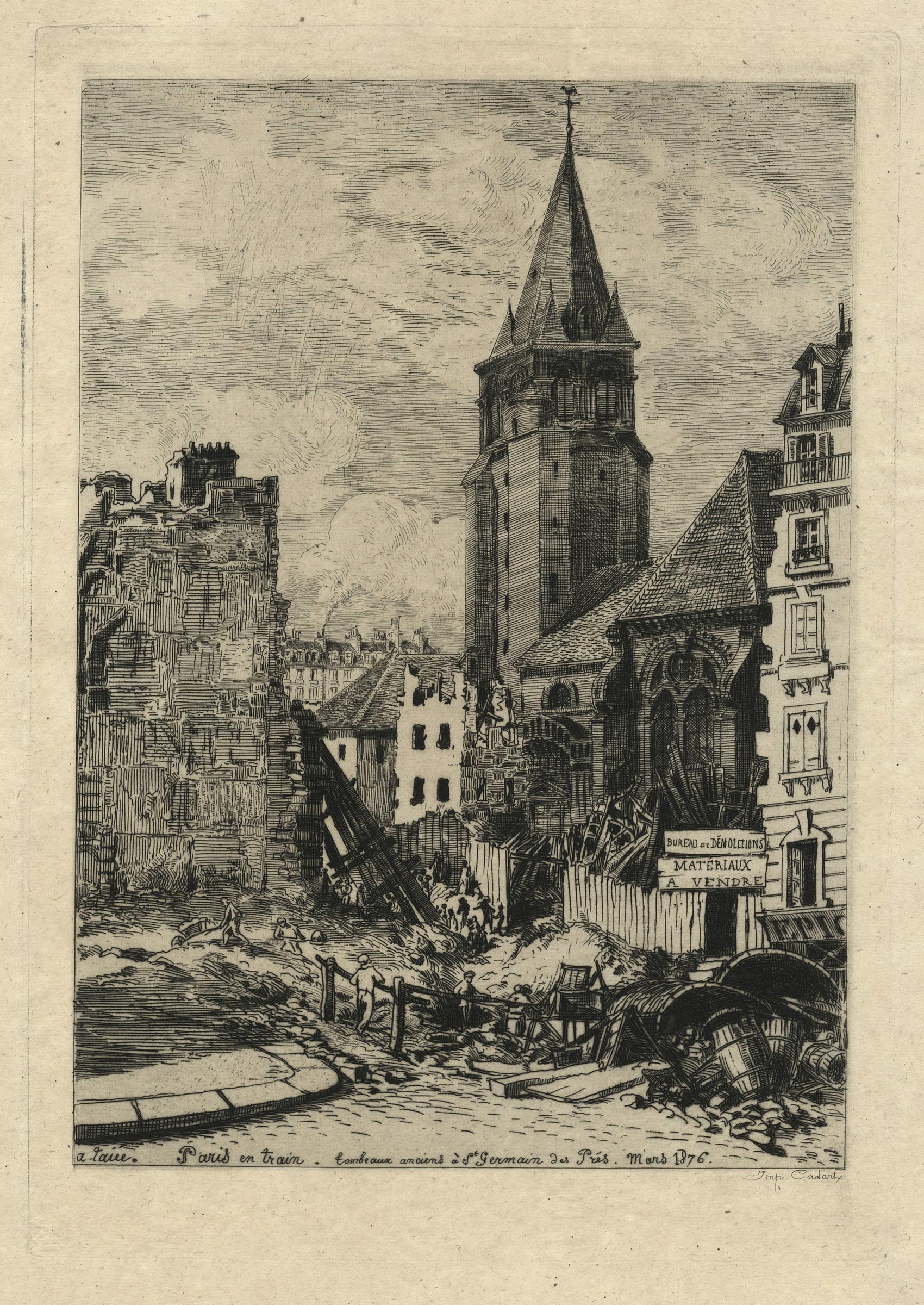 Tombeaux anciens à Saint Germain des Prés