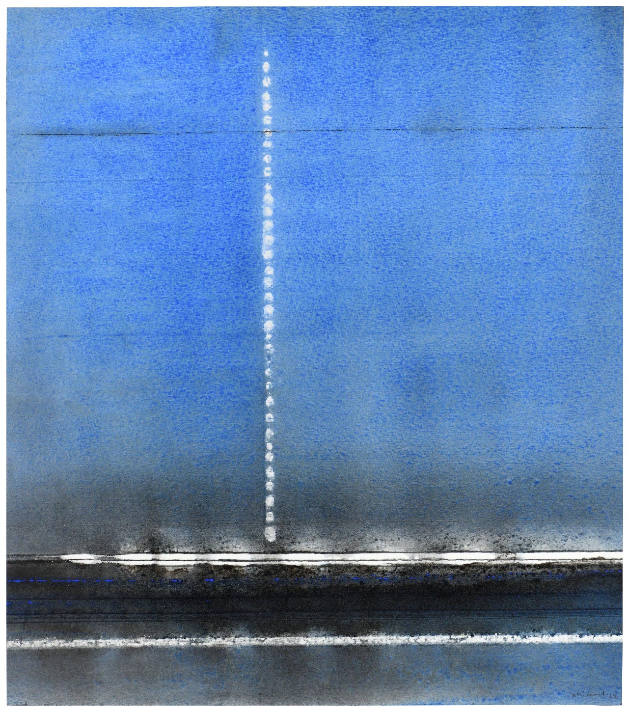 Sans titre (composition en bleu et noir)