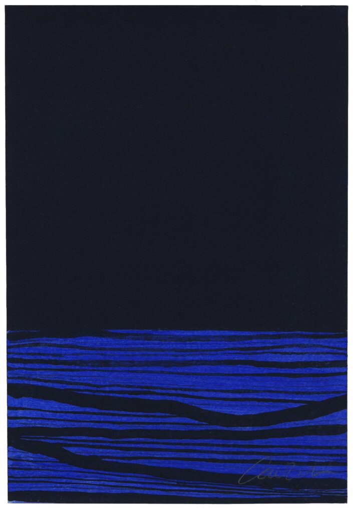 Aussedat – Sans titre (composition en bleu et noir)